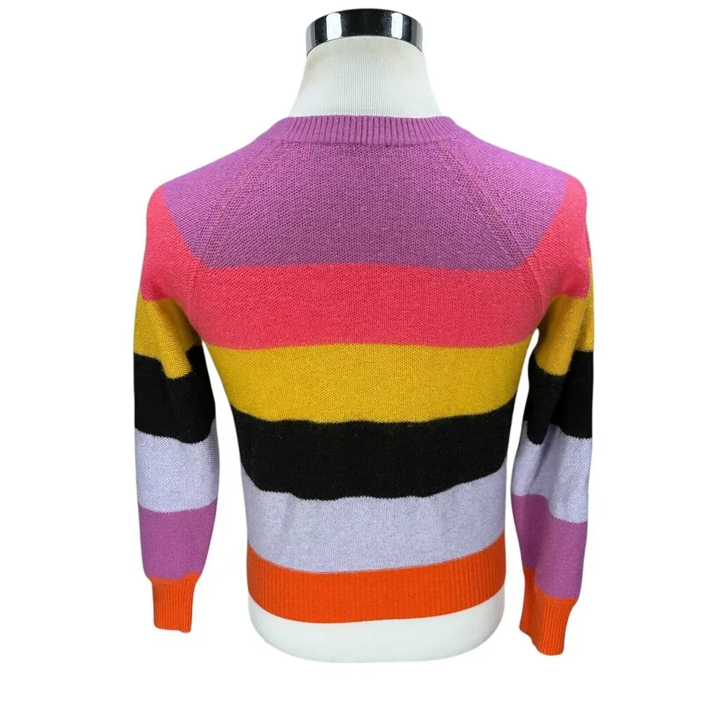 Stine Goya Magdalena Stripe Sweater Women's Medium Pink Purple Yellow Pullover - Picture 5 of 10